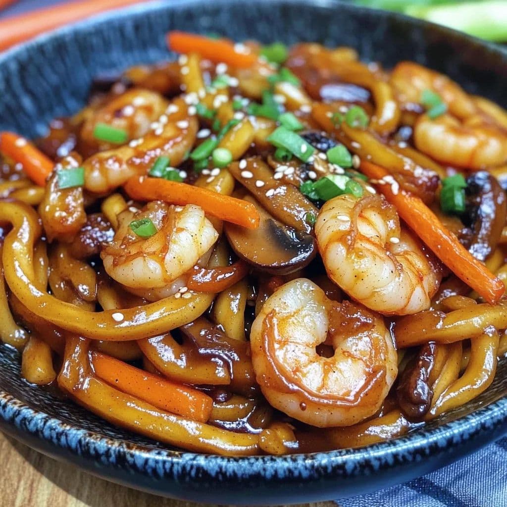 Shrimp Yakiudon